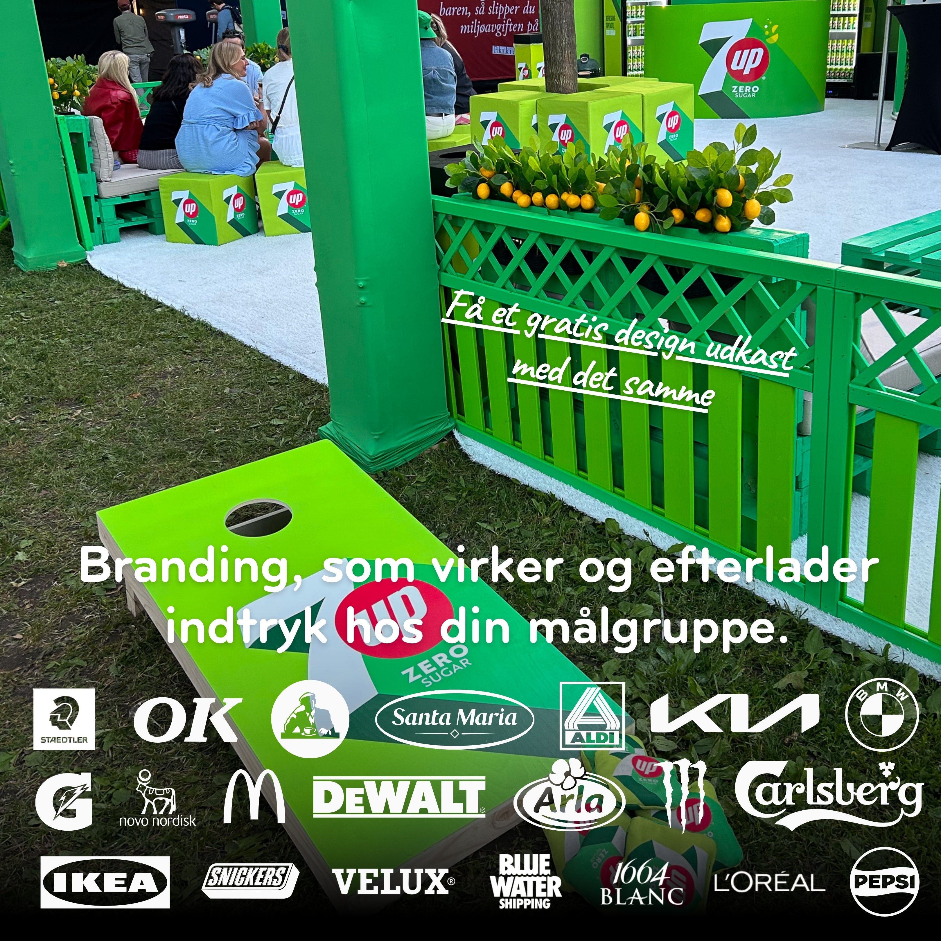 Custom Cornhole Startersæt 120x60 cm | Design Jeres Eget