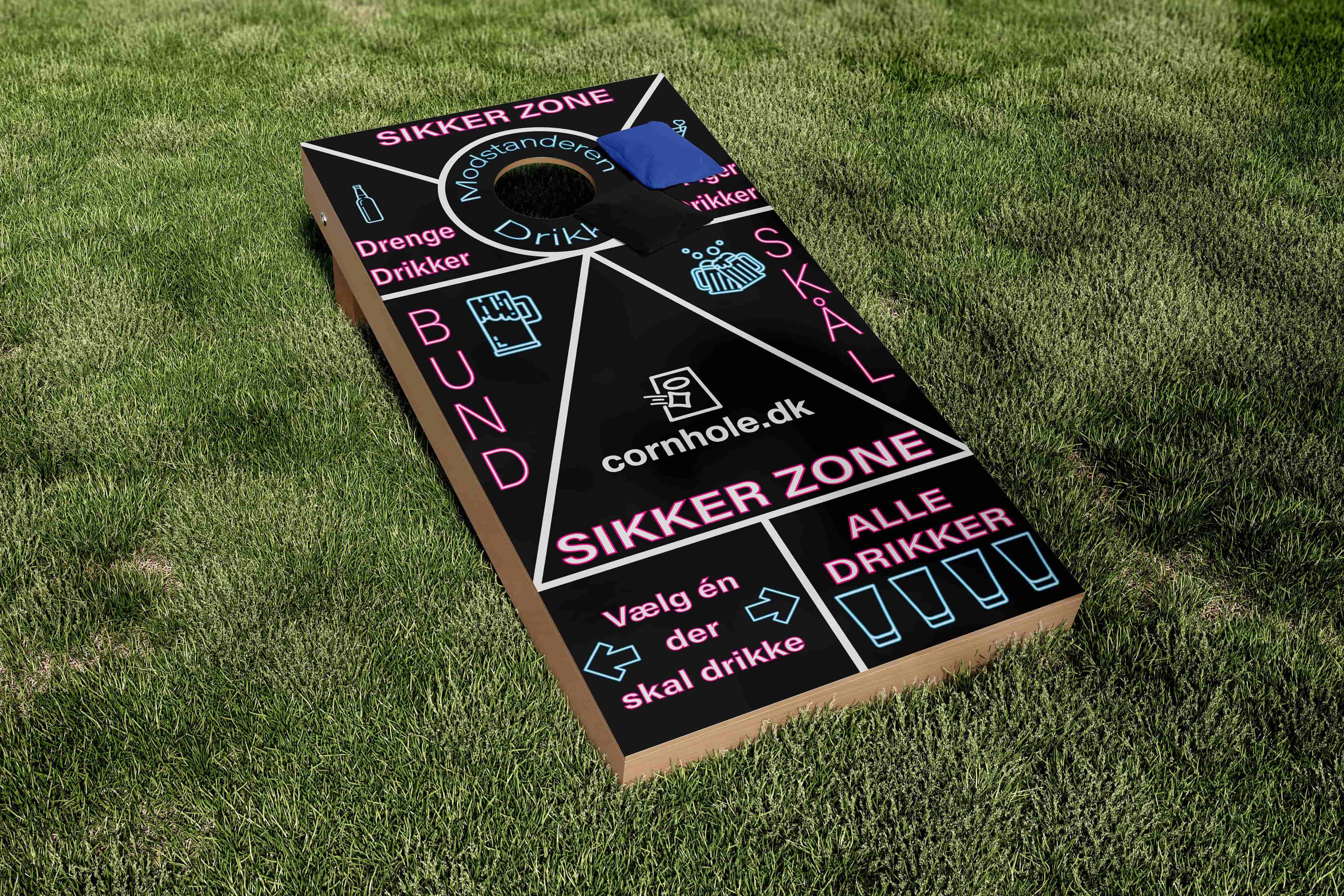 Fest Cornhole Sæt - 120x60 cm (Officielle mål) - Cornhole.dk
