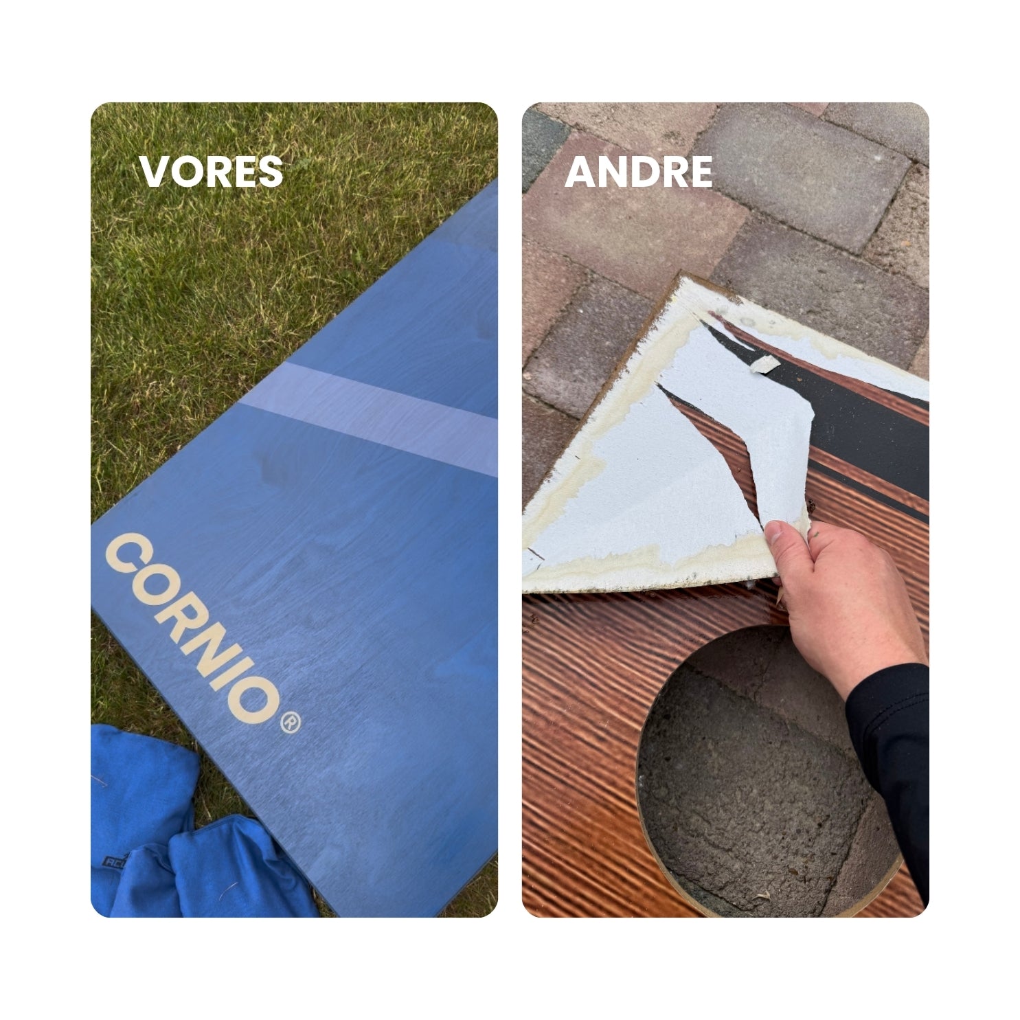 Cornhole sæt 120x60 cm. (Officielle mål)