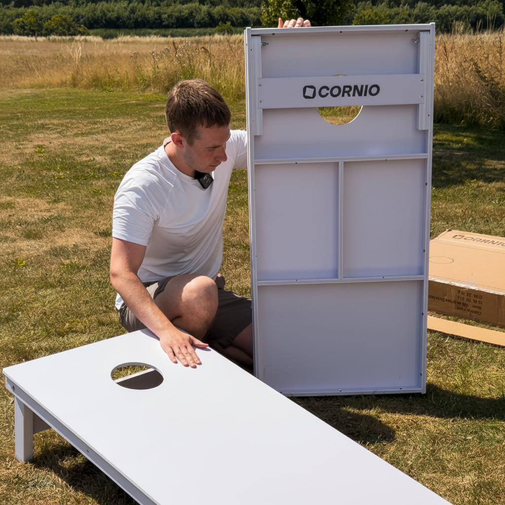 Vejrbestandigt Cornholesæt i PVC – 120×60 cm (officielle mål)